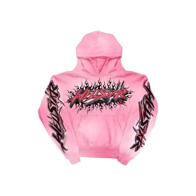 Hellstar Hoodie Pink FW23 01