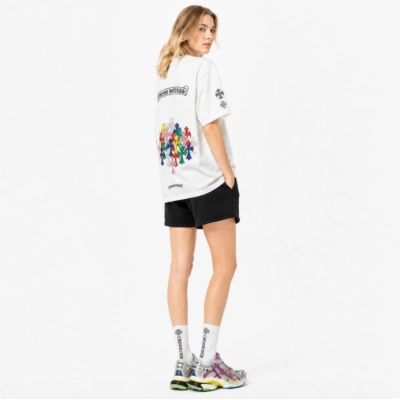 Chrome Hearts T-shirt 2202 + Fear of God Essentials Shorts (SS21) Black/Stretch Limo 01