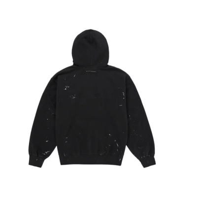 Supreme MM6 Maison Margiela Box Logo Zip Up Hooded Sweatshirt Black 02
