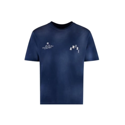 AMIRI Vintage Collegiate T-Shirt Dark Blue 01