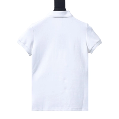 RALPH LAUREN five-button embroidered polo shirt with small horse logo White 02