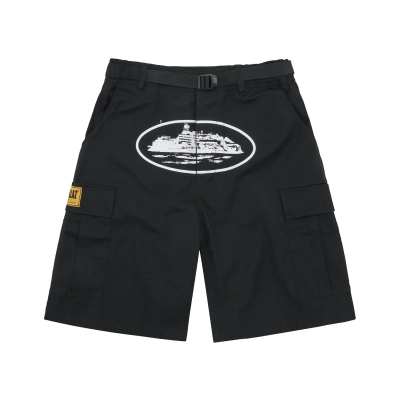 Corteiz OG Alcatraz Shorts Heather Black 01