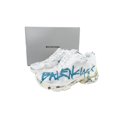 PKGoden Balenciaga 7.5th Runner Graffiti - White Blue 772774 W3RBQ 9040 02