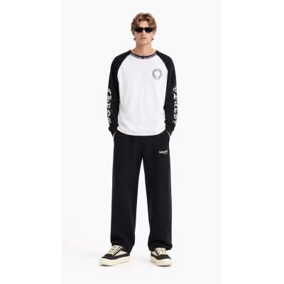 Chrome Hearts 25FW Black Label Patchwork Print T-Shirt Black + Balenciaga cola fleece trousers Pants 01