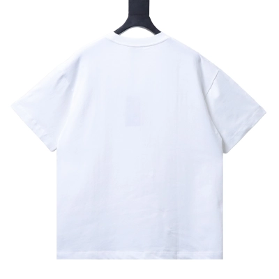 Fendi minimalist FF 3D embroidered short-sleeved T-shirt White 02