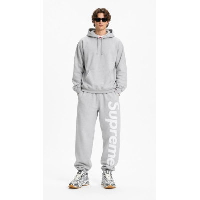 Supreme Satin Applique Suit Grey 01