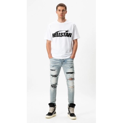 Hellstar T-Shirt 503 + Amiri Jeans #8935 01