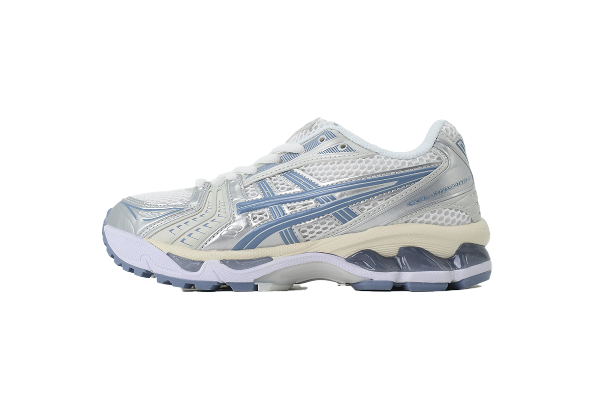GET ASICS Gel Kayano 14 White Light Navy 1203A537-115