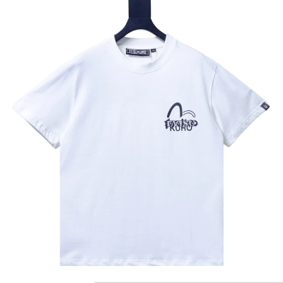 EVISU KURO Gold-Foil Hannya Demon Mask Short-Sleeve T-Shirt White 01