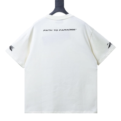Hellstar Face-and-Flame Short-Sleeve T Shirt Beige 02