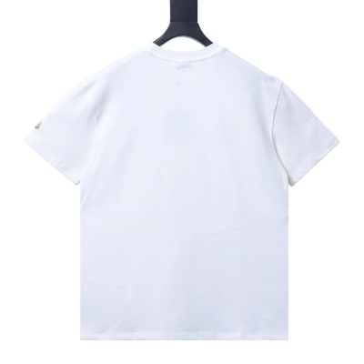Moncler 1952 Series Classic Large Logo Print Short-Sleeve T-Shirt White 02