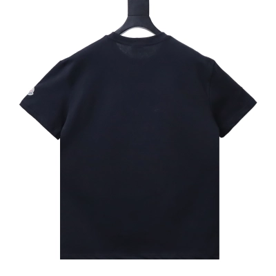 MONCLER MC Short-Sleeve T-Shirt with Anchor Line Motif Black 02