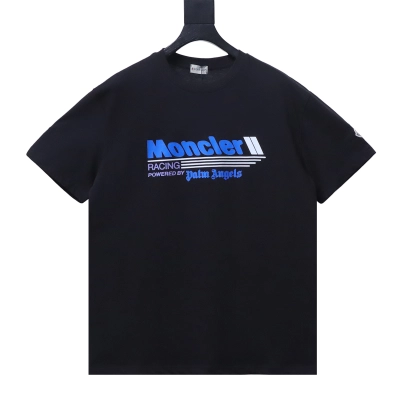 Moncler x Palm Angels Racing Print Short-Sleeve T-Shirt Black 01