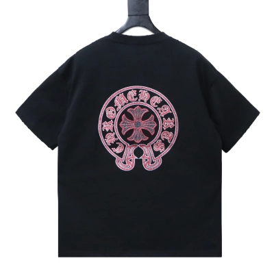 Chrome Hearts Heavy-Duty Sanskrit Scroll Embroidered Short-Sleeve T-Shirt Black 02