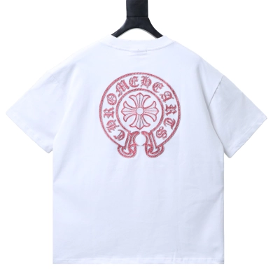 Chrome Hearts Heavy-Duty Sanskrit Scroll Embroidered Short-Sleeve T-Shirt White 02