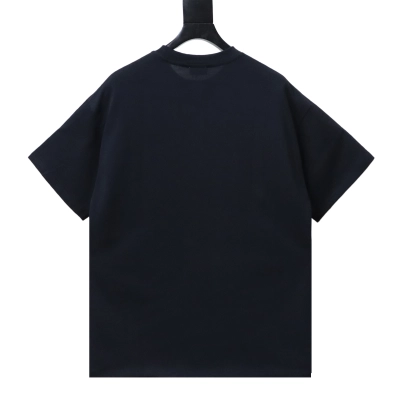 Saint Laurent/YSL Embroidered letter logo short-sleeved shirt Black 02