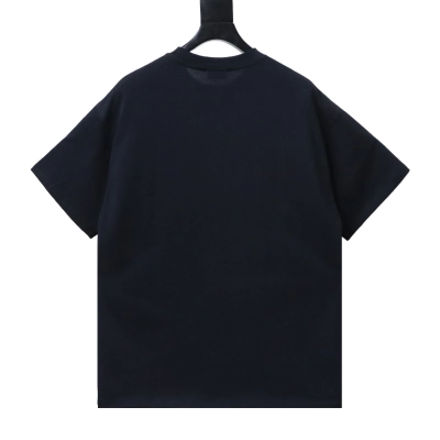 Saint Laurent/YSL gold-stamped logo print short-sleeved shirt Black 02