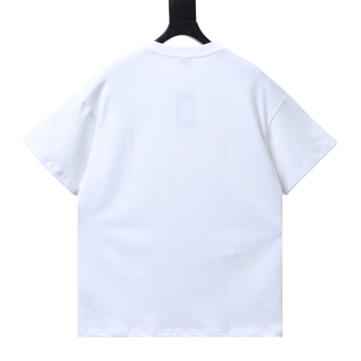 Saint Laurent/YSL gold-stamped logo print short-sleeved shirt white 02