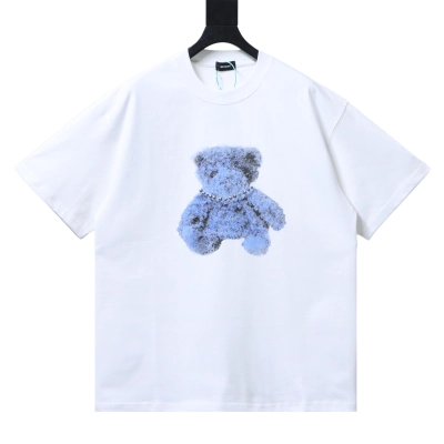 WE11DONE 25SS Colored Gemstone Rivet Short-Sleeve T-Shirt White 01