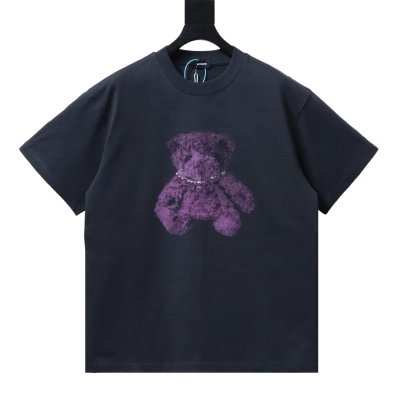 WE11DONE 25SS Colored Gemstone Rivet Short-Sleeve T-Shirt Black 01