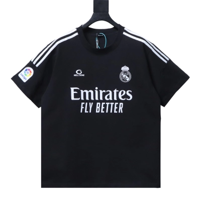 WE11DONE Real Madrid Black Warriors Football Jersey Short-Sleeve T-Shirt Black 01