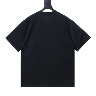 Burberry Short-Sleeve T-Shirt with Gothic-Style Embroidery Black 02