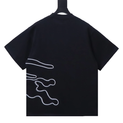 Burberry Sketch-style Rope Equestrian Knight Crew-neck T-shirt Black 02