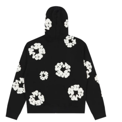 Denim Tears Cotton Wreath Zip Hoodie Black 02