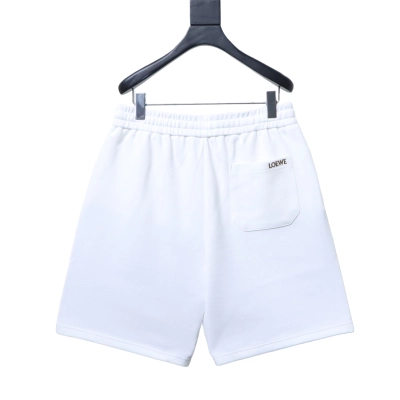 Loewe SS26 Letter-Patch Terry Cloth Shorts White 02