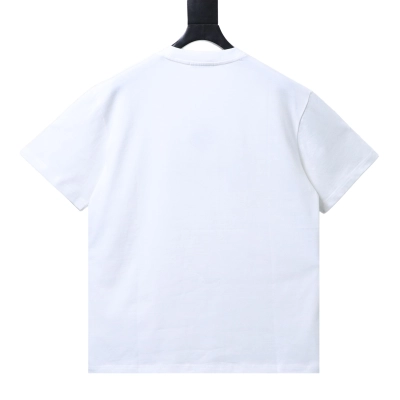 Loewe SS26 Short-Sleeve T-Shirt with Terry Cloth Letter Patch White 02
