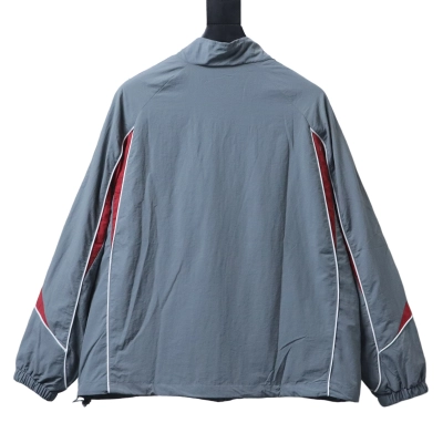 Supreme 25FW Contrast Piping Track Jacket Grey-Red 02