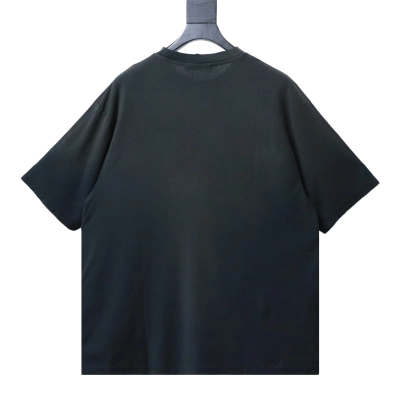 Acne Studios Distressed Cotton-Linen Short-Sleeve Shirt Black 02