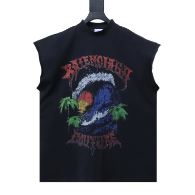 Balenciaga SS26 Palm Tree and Wave Shirt Print Tank Top 01