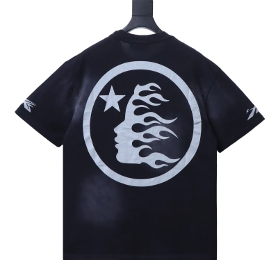 Hellstar Washed Flame Face Short-Sleeve T-Shirt 02