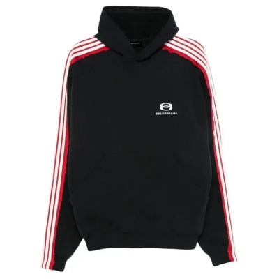 Balenciaga Cotton Unity Sports Icon Hoodie in black 01