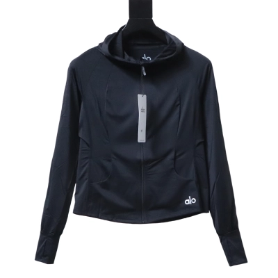 ALO Women's Lightweight Slim-Fit Outdoor Sun-Protection Jacket Black 01