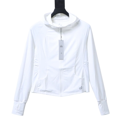 ALO Women's Lightweight Slim-Fit Outdoor Sun-Protection Jacket White 01