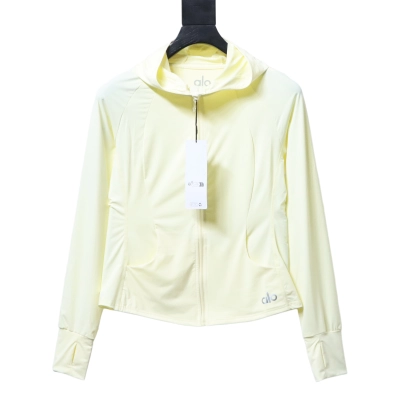 ALO Women's Lightweight Slim-Fit Outdoor Sun-Protection Jacket Yellow 01