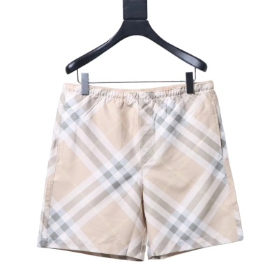 Burberry Mesh-Lined Twill Check Swim Shorts 01