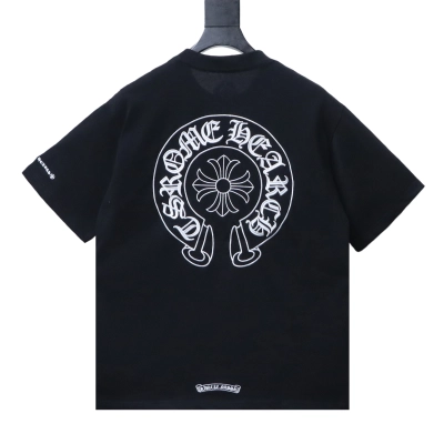 Chrome Hearts Embroidered Scroll Short-Sleeve T-Shirt Black 02