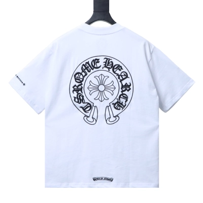 Chrome Hearts Embroidered Scroll Short-Sleeve T-Shirt White 02
