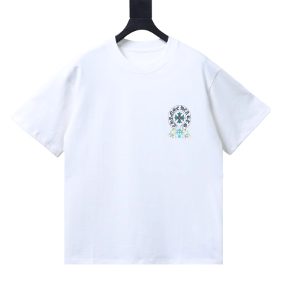 Chrome Hearts Green Cross Short-Sleeve T-Shirt White 01