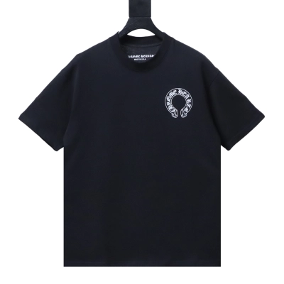 Chrome Hearts Short-Sleeve T-Shirt with Sanskrit Back Print Black 01