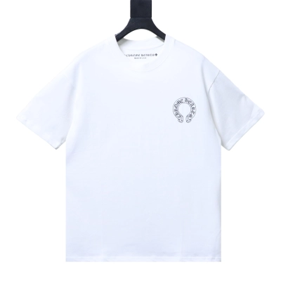 Chrome Hearts Short-Sleeve T-Shirt with Sanskrit Back Print White 01