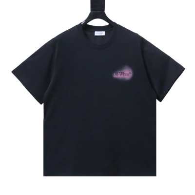OFF-WHITE Ink-splatter arrow short-sleeve T-shirt Black 1 01