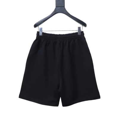 WE11DONE Official Logo Elastic-Waist Casual Sweat Shorts Black 02