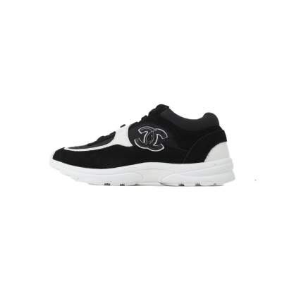 PKGoden Chanel CC Logo Sneaker White Black 01