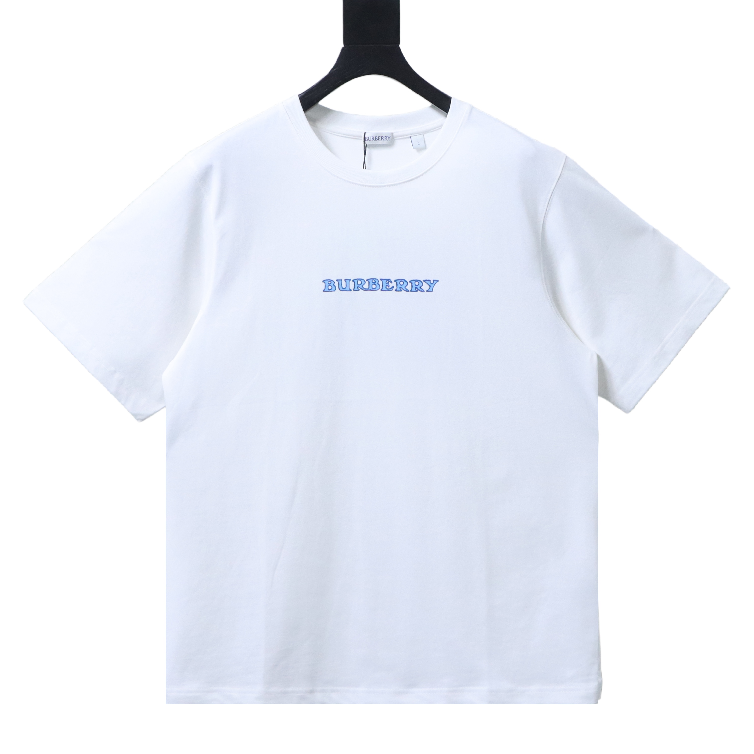 Burberry SS26 Short-Sleeve T-Shirt with Equestrian Knight Print on the Back White