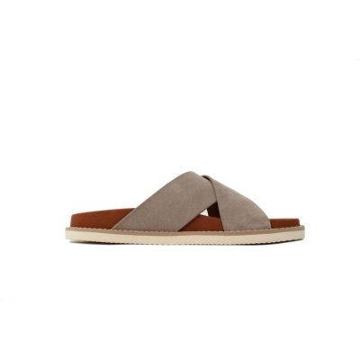 Hermes Flat Criss-Cross Strap Slides Beige 02