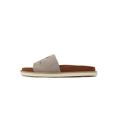 Hermes Flat Slides Beige  01